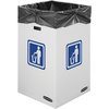 Bankers Box 42 gal Waste & Recycling Bins, White FEL7320101